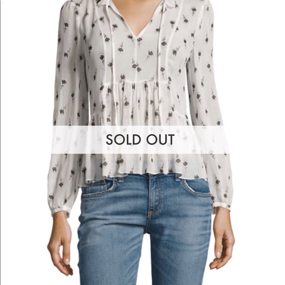 Rebecca Taylor Tulip Clip Peasant Blouse - Picture 4 of 4